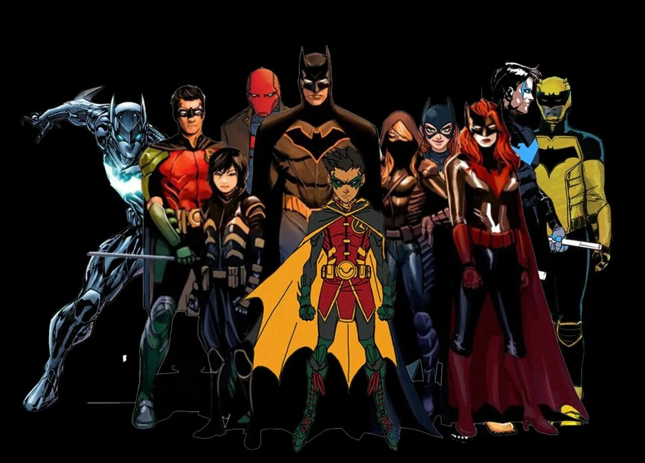 Bat Family. Бэт-семья DC Comics. Bat Family DC Comics. Bat Family арт.