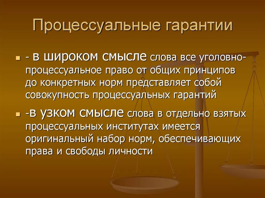 Уголовно процессуальные элементы. Процессуальные гарантии. Гарантии прав личности в уголовном процессе. Примеры уголовно процессуальных гарантий. Понятие и виды процессуальных гарантий.