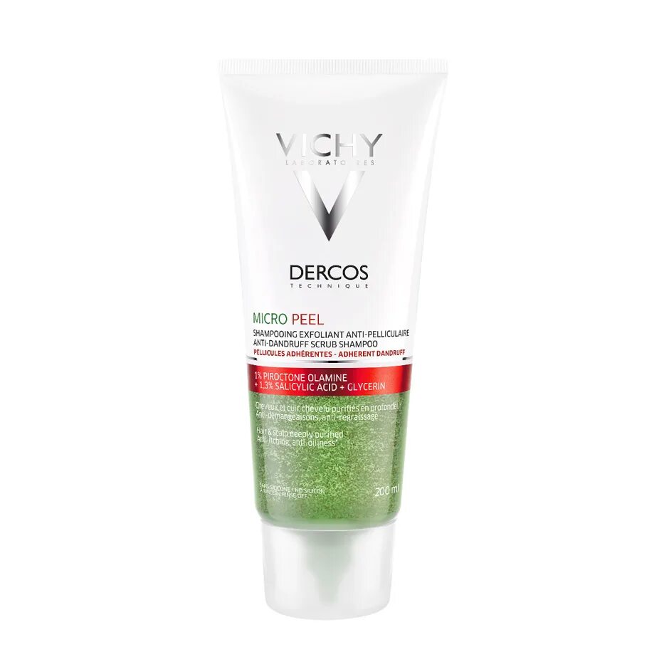 Шампунь-пилинг Vichy Dercos Micro pee. Vichy Dercos Micropeel шампунь-пилинг 3-в-1. Шампунь-пилинг Dercos Micro Peel против перхоти, 200 мл. Виши Деркос шампунь пилинг.