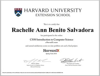 Harvard university course