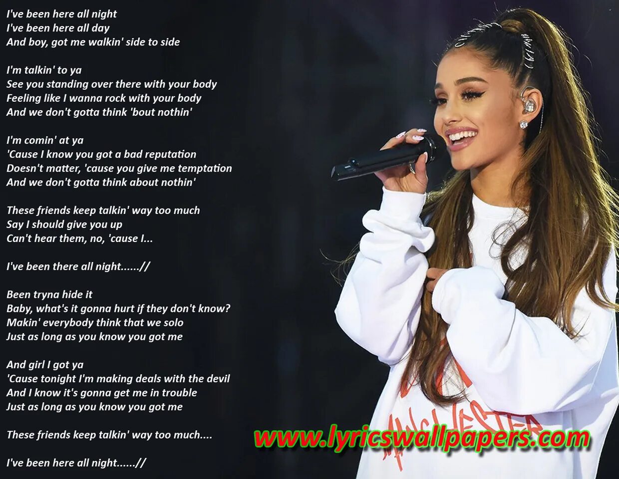 Yes and ariana текст. Side to Side Ariana grande текст. Ariana grande - all Night.
