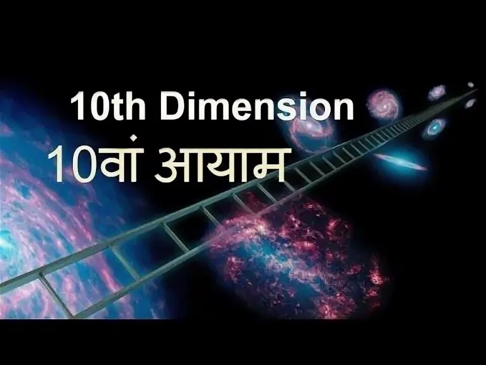 Dimension theory. 10 dimension. additional dimension in string theory animation.
