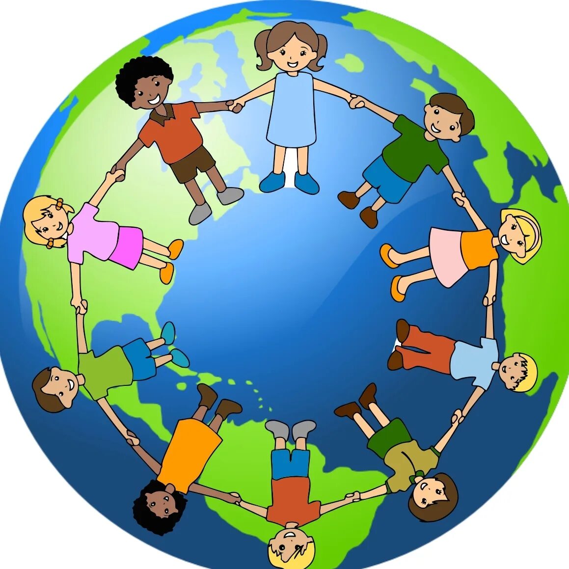 Children Around the Globe Flourishing Stock Vector - Illustration of multicultur