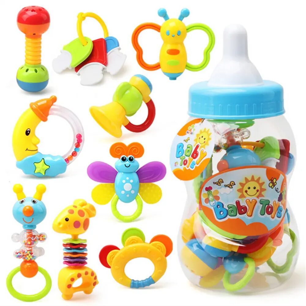 Игрушки детям до года купить. Бэби Тойс погремушки. Baby Rattle набор погремушек. Погремушка для новорожденных детский мир. Baby Rattles погремушки набор 12шт.