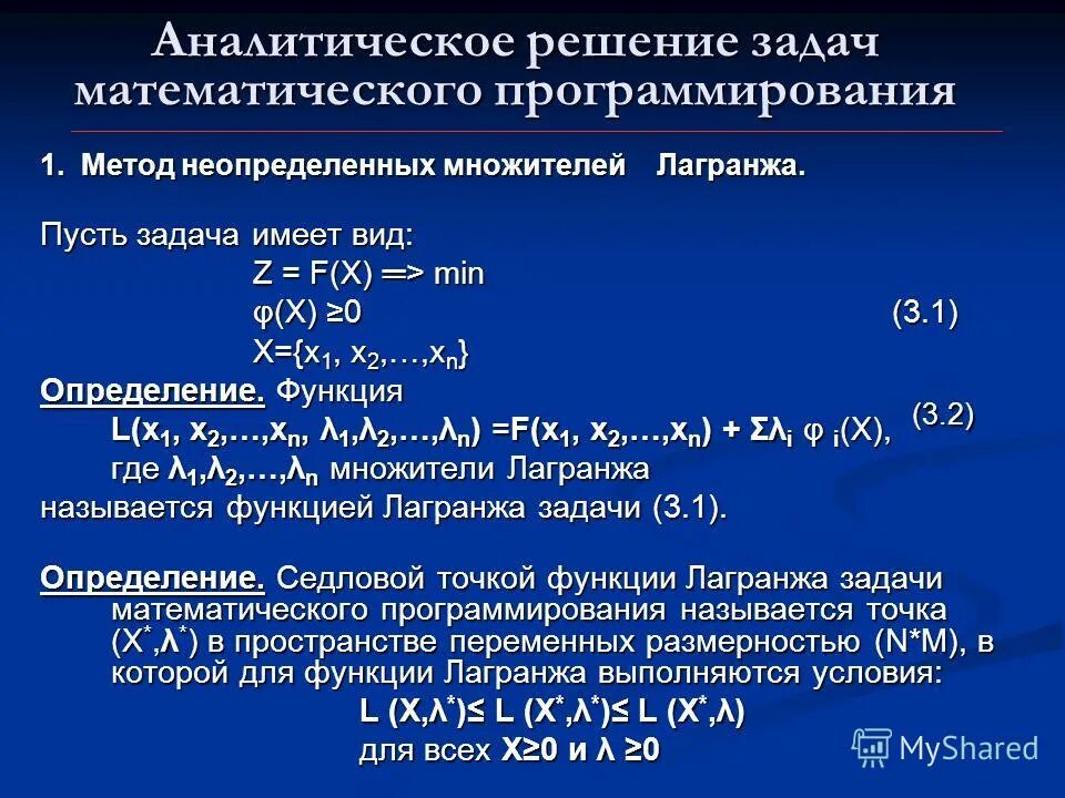 Методы программирования задачи