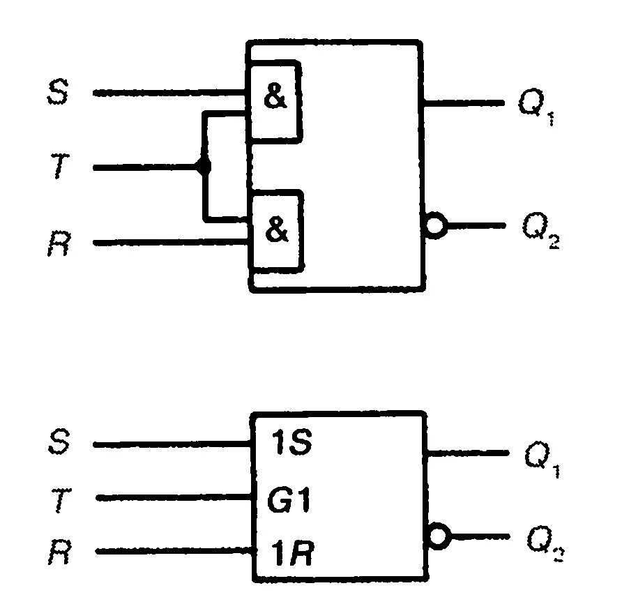 полнометражный триггер. рс триггер схема. триггер rs409. асинхронный d триггер с логическими элементами. схема триггера с динамическим управлением.