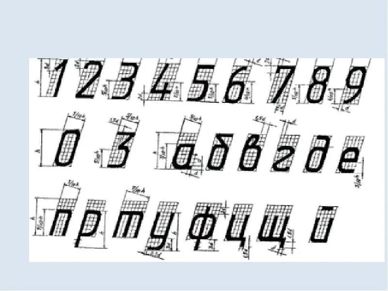 Высота шрифта 5 букв. Высота чертежного шрифта 20 мм. Чертёжный шрифт ГОСТ цифры. Высота цифр чертежного шрифта. Черчение шрифты чертежные.