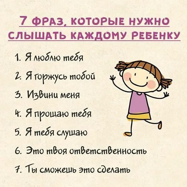 Как сказать мне 7 лет. Фразы которые надо говорить ребенку. Фразы которые нужно говорить ребенку. Фразы которые должен слышать ребенок. 5 Фраз которые нужно говорить ребенку.