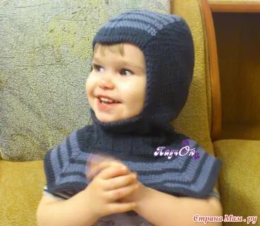 Шлем для мальчика спицами
