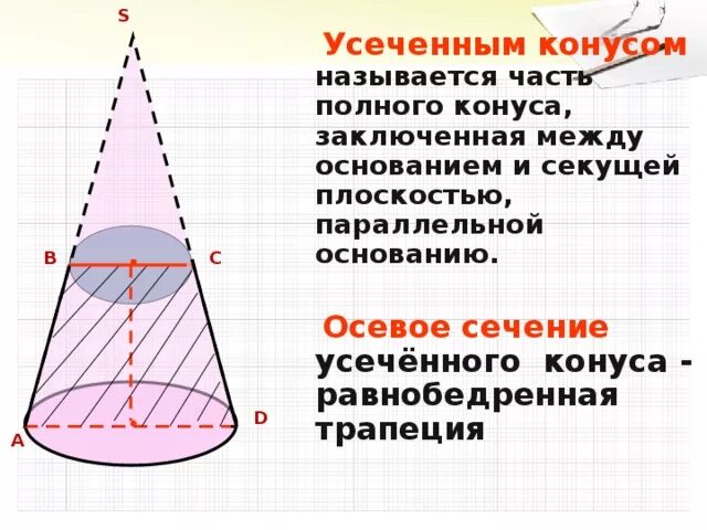 Сечение конуса параллельно основанию является. Сечение параллельное основанию усеченного конуса. сечение усеченного конуса плоскостью параллельной основаниям. изобразите осевое сечение усеченного конуса. сечение усечённого конуса плоскостью.