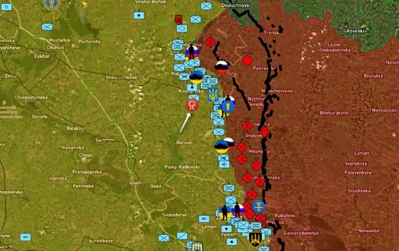 Military summary map. Military summary map