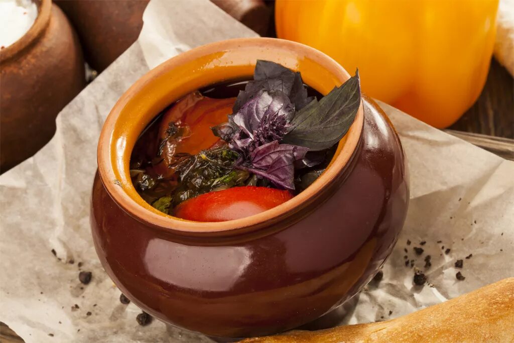 горшочки в духовке по грузински