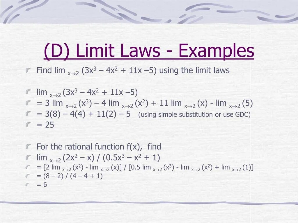 Limit laws