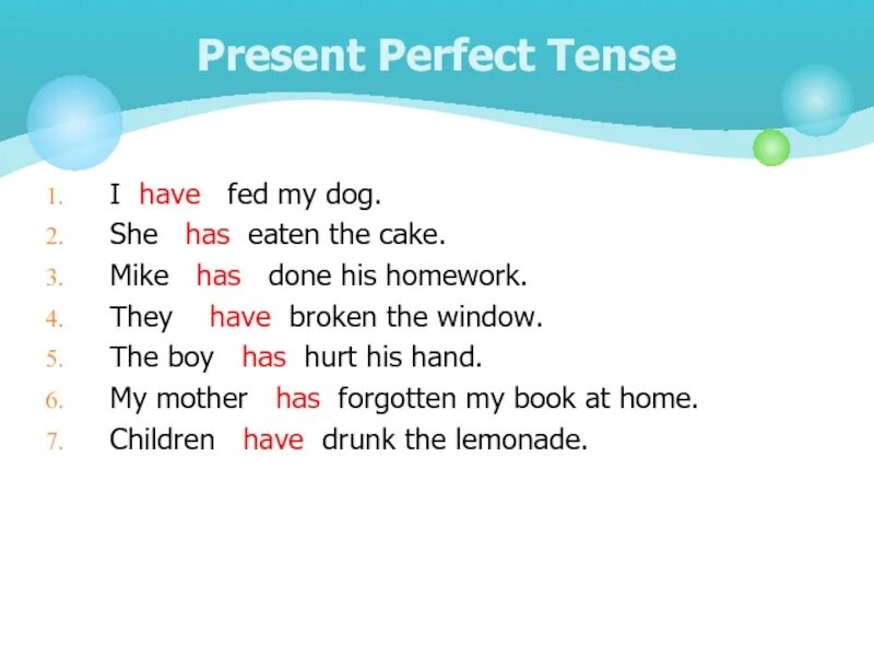 Present perfect образование. Present perfect примеры предложений. Present perfect 3 форма. Предложения на английском языке презент перфект. Present perfect примеры.