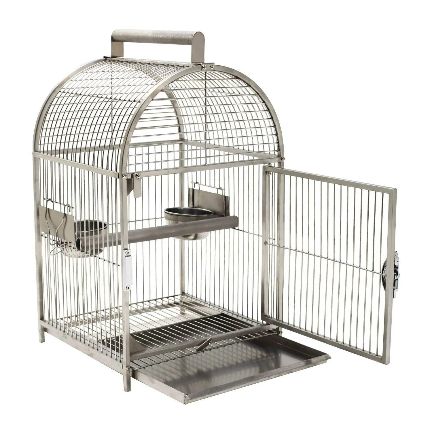 Клетка для птиц Kings Cages ATS 1719 Aluminum small Travel Carriers Cage Parrot Bird Toy Toys. Клетка для птиц 27,5*19,5*25 см Пд / 89220. Клетка для крупного попугая.