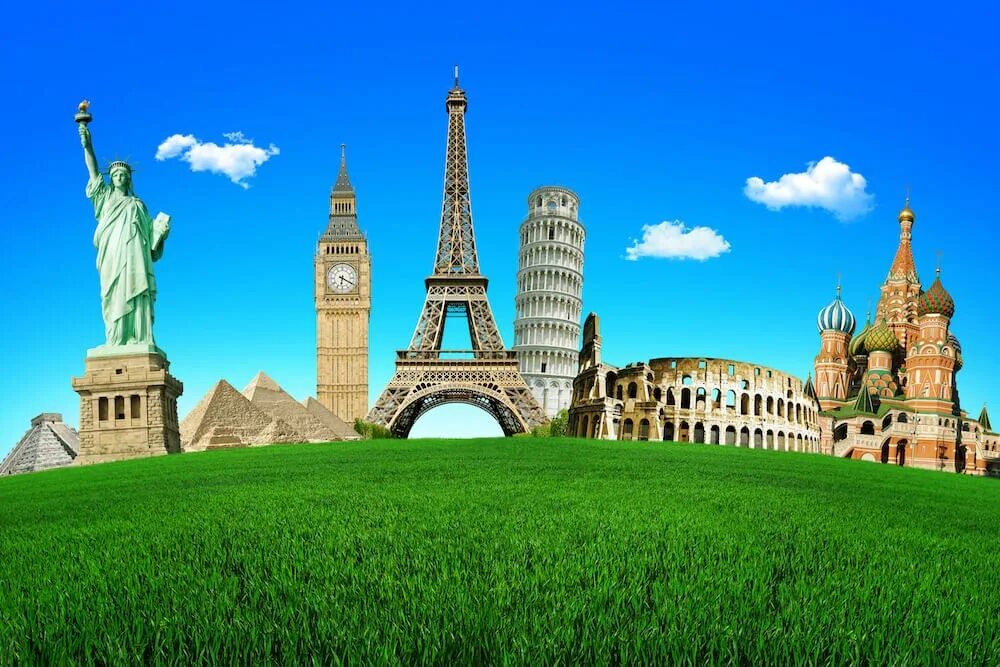 Путешествия картинки. Тематика путешествий. Famous monuments of the world png. Колизей и пизанская башня в италии. Путешествия коллаж.