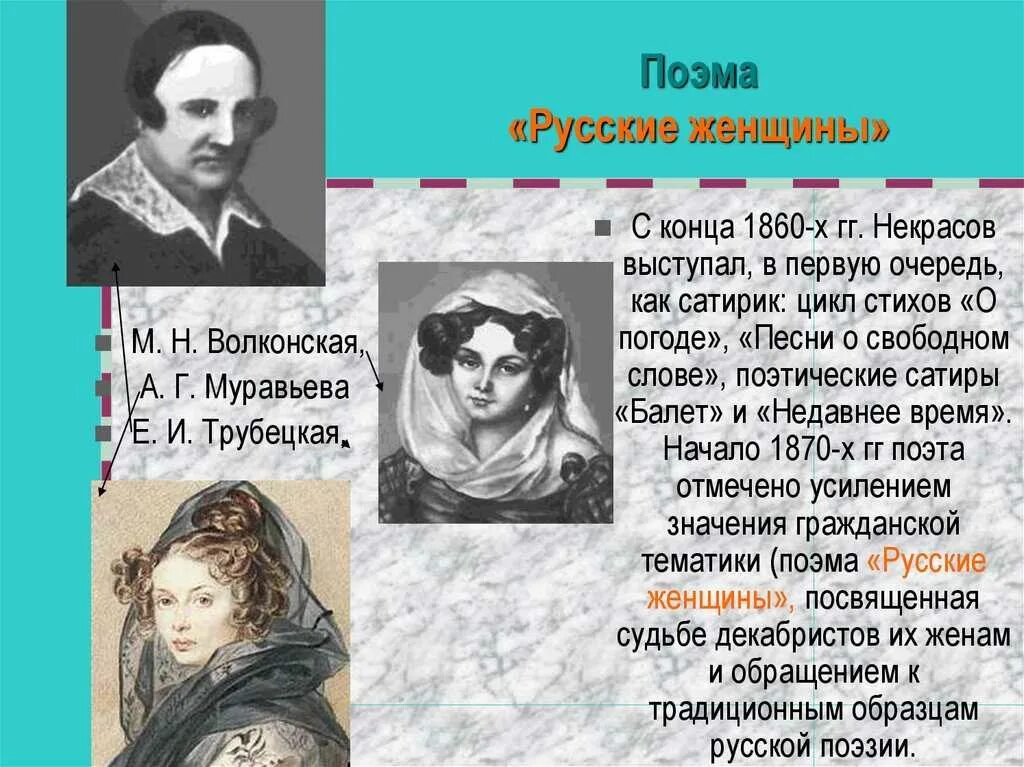 Поэма русские женщины анализ 7 класс. Некрасов русские женщины Трубецкая. Жены Декабристов Некрасов. Поэма русские женщины Некрасов.