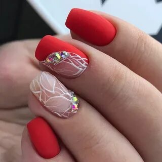 Дизайн ногтей коралловый с цветами