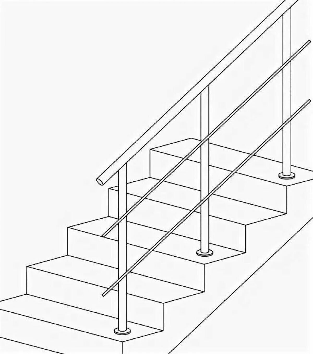 Перила. Эскиз ограждений из нержавеющей стали. Лестница раскраска. Лестница рисунок карандашом.