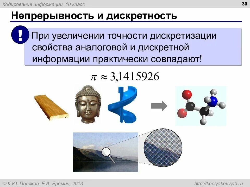 Дискретность и непрерывность. Кодирование. Непрерывность информации. Характеристики непрерывной и дискретной информации..