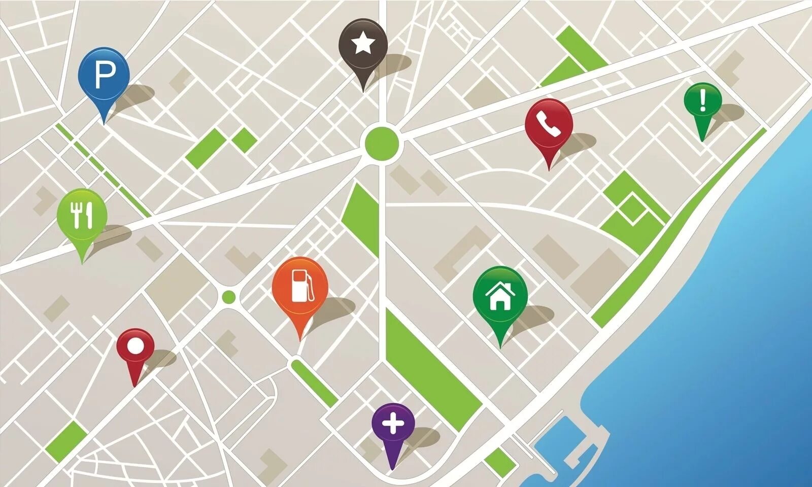 Местоположение работников. Google Maps Горького 14.