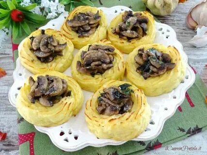 Картофельные гнезда с фаршем