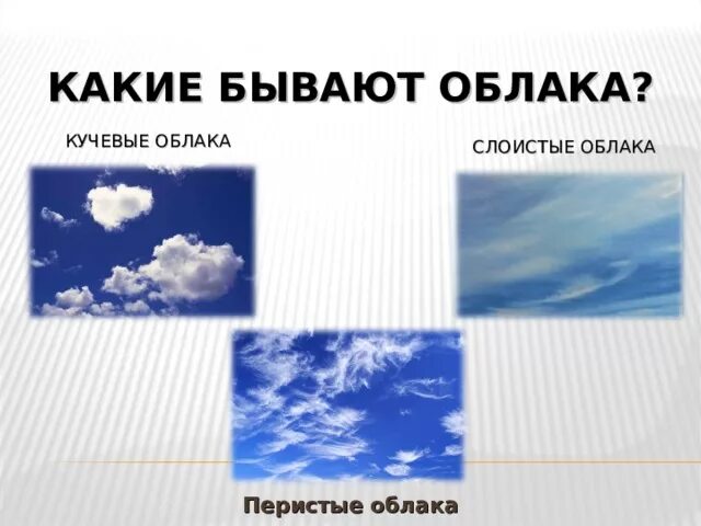 Какие бывают облака. Название облаков. Какие бывают облака Слоистые. Облака Кучевые перистые Слоистые.