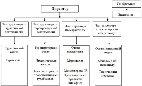 Организационная структура турагентства