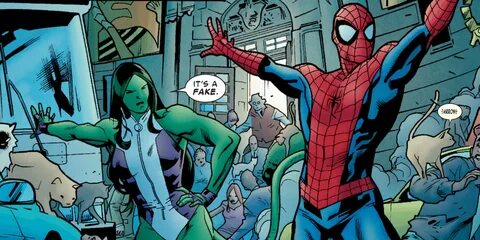 She-Hulk and Spider-Man fending off an army of cats in Avengers Spider-Man...