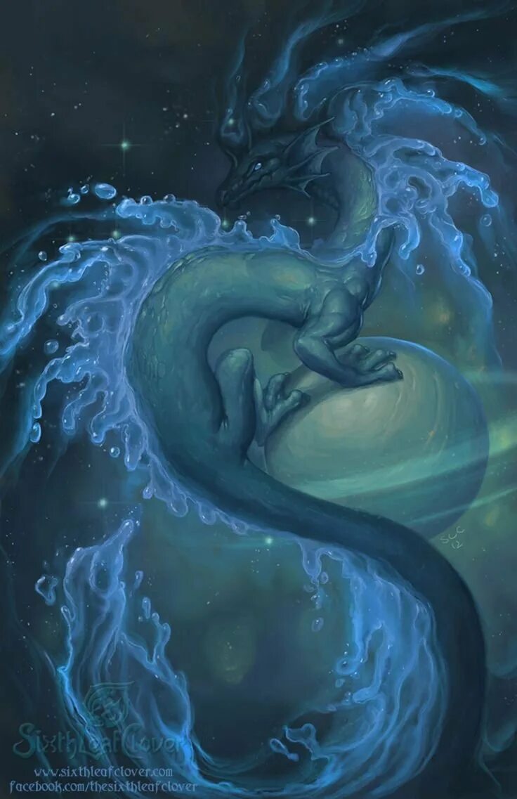 Зз водной стихии. Дракон Водолей знак зодиака. Водный дракон. Мифологические существа драконы. Водяные существа.