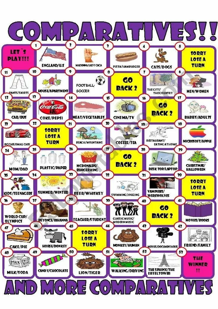 Comparison Board game. Comparatives Board game. Comparatives and Superlatives Board game. Comparative adjectives Board game for Kids. Superlative board game