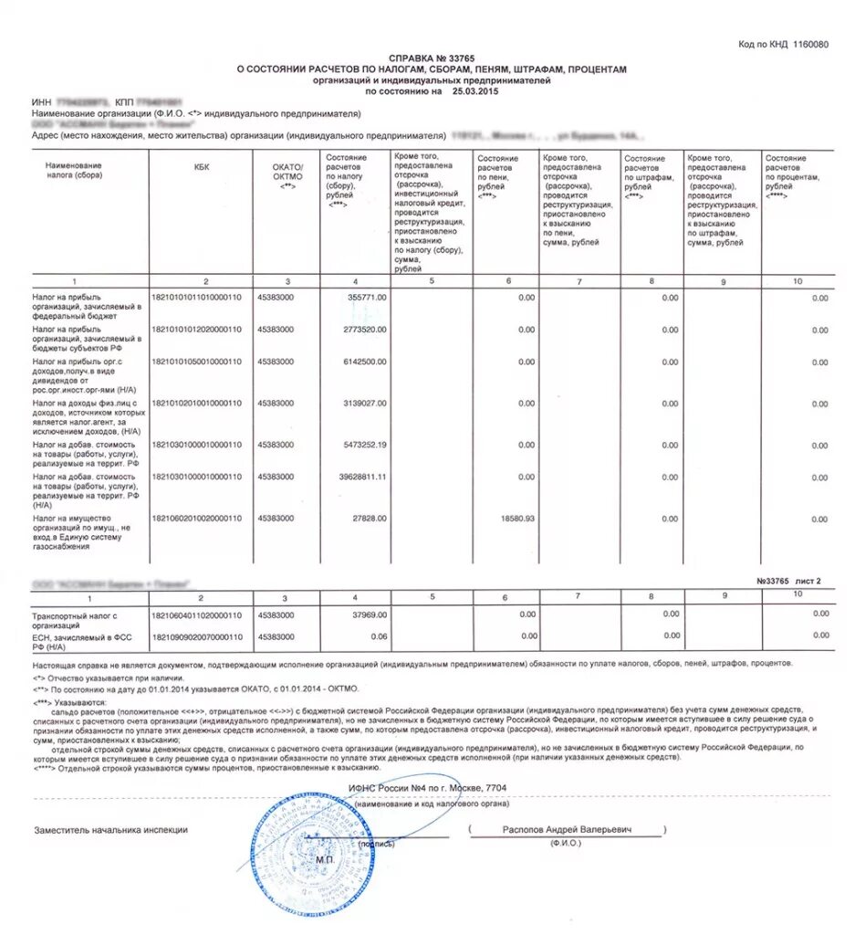 Форма по КНД 1160080. Как выглядит справка о состоянии расчетов в ИФНС. Справку о состоянии расчётов КНД 1160080 образец. Справка из налоговой по форме 1160080.