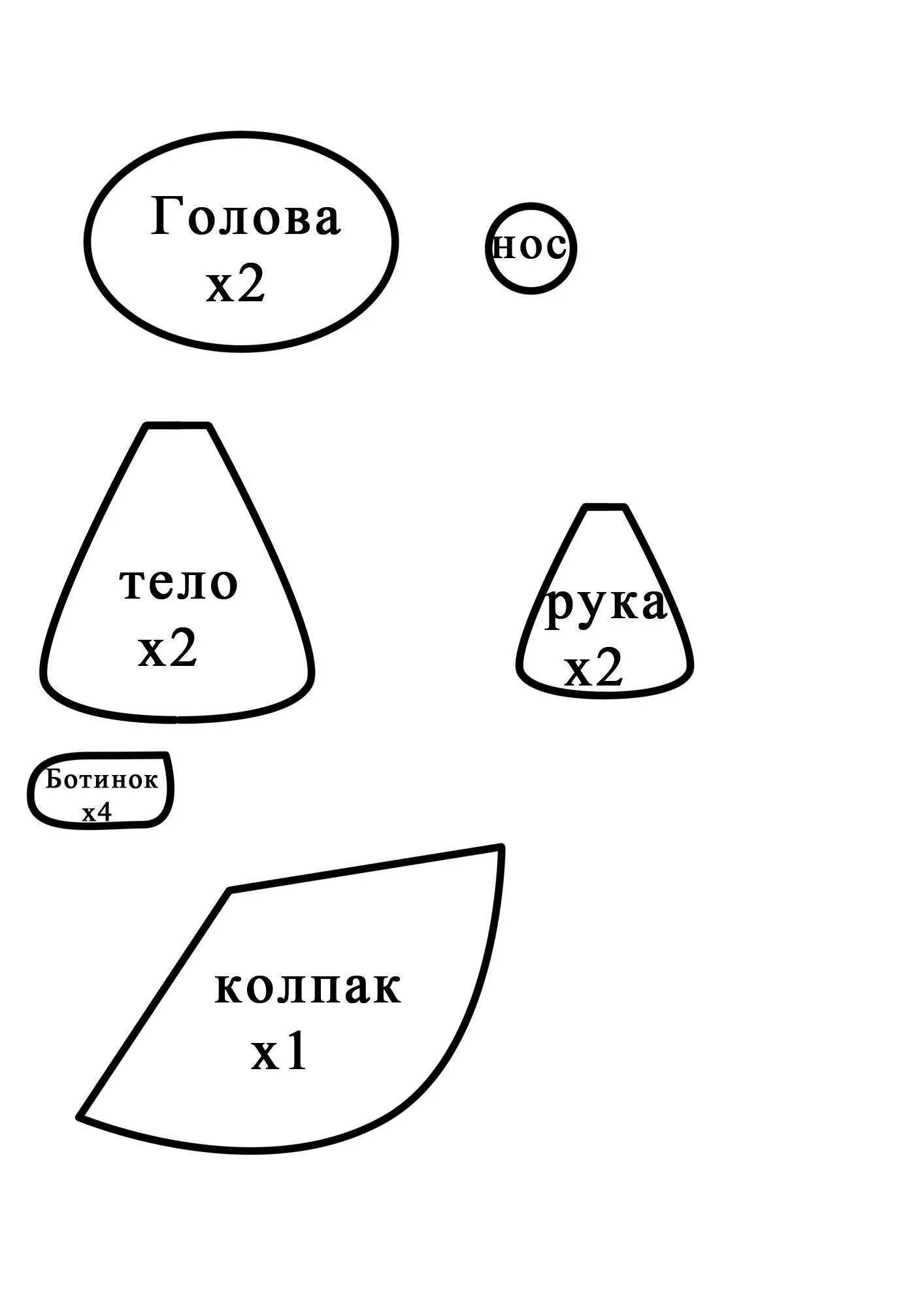 Выкройка гномика из ткани своими руками. Выкройка гномика из ткани своими руками