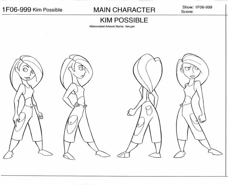 Character details. Kim possible Наброски.