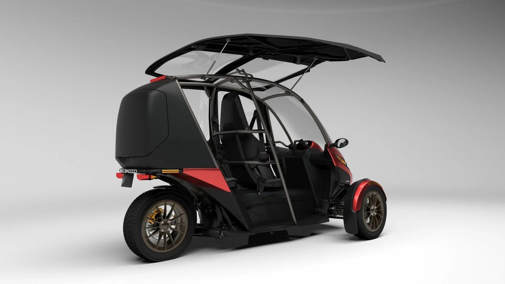 Arcimoto SRK. Электрический трицикл Arcimoto SRK. Трицикл Тесла. Трицикл Arcimoto SRK чертеж.