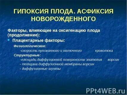 Гипоксия и асфиксия