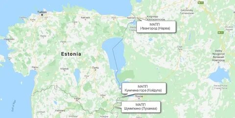 Какая область граничит с эстонией