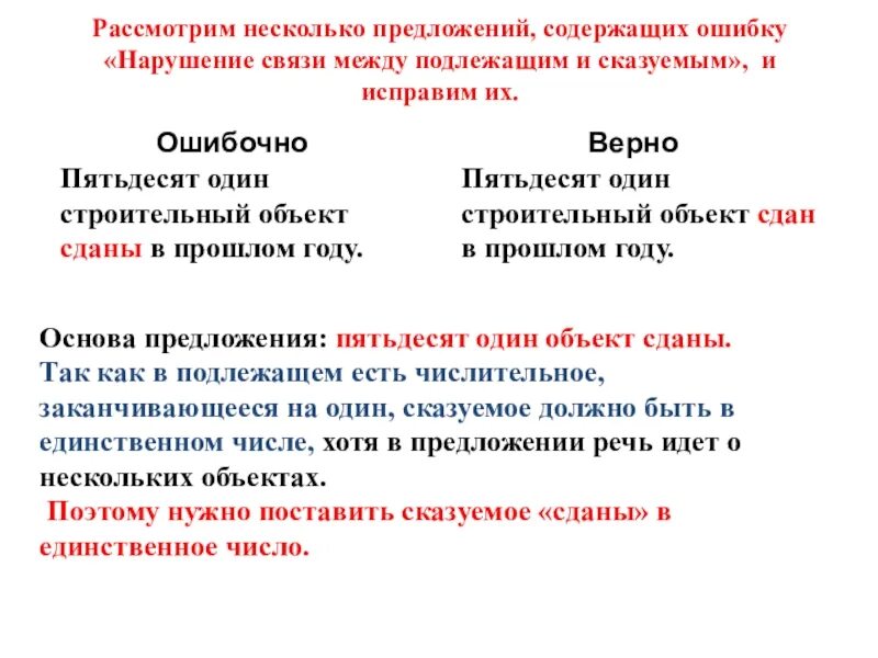 Нарушение связи слов в предложении. Ошибка в нарушении связи между подлежащим и сказуемым. Нарушение связи между подлежащим и сказуемым ЕГЭ. Связь между подлежащим и сказуемым нарушение связи. Нарушение связзи меж подл.