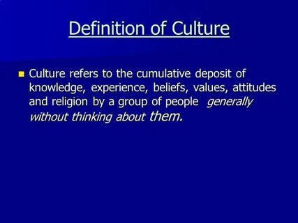 Define culture