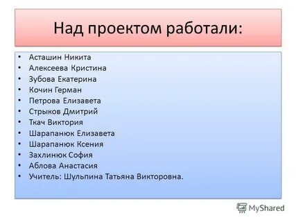 Над проектом работали