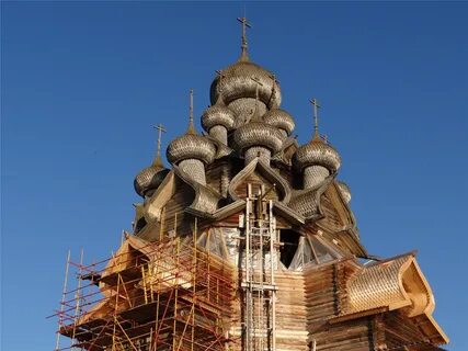 Купола преображенской церкви кижи