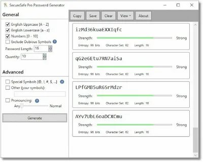 Password string