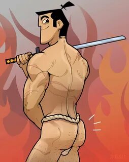 samurai jack (character), cartoon network, samurai jack, ass, east asian, e...