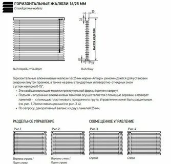 Ширина жалюзи