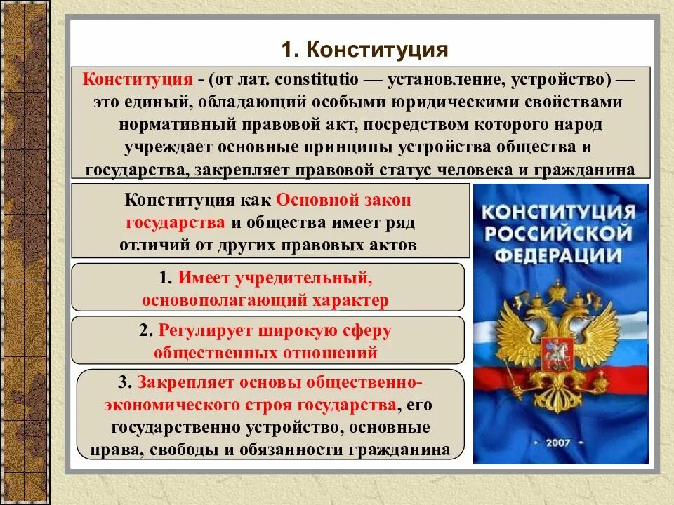 К признакам конституции относится. Конституция. Основные принципы Конституции Российской Федерации. Базовые принципы Конституции. Конституция государственно правовой.