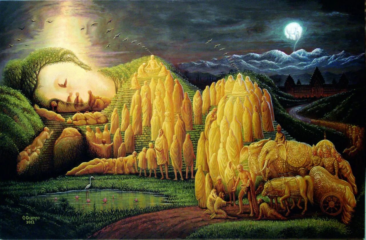 Самые картины мире. Октавио Окампо мексиканский художник. Художник оптических иллюзий Октавио Окампо. Октавио Окампо Будда. Художник Октавио Окампо сюрреализм.