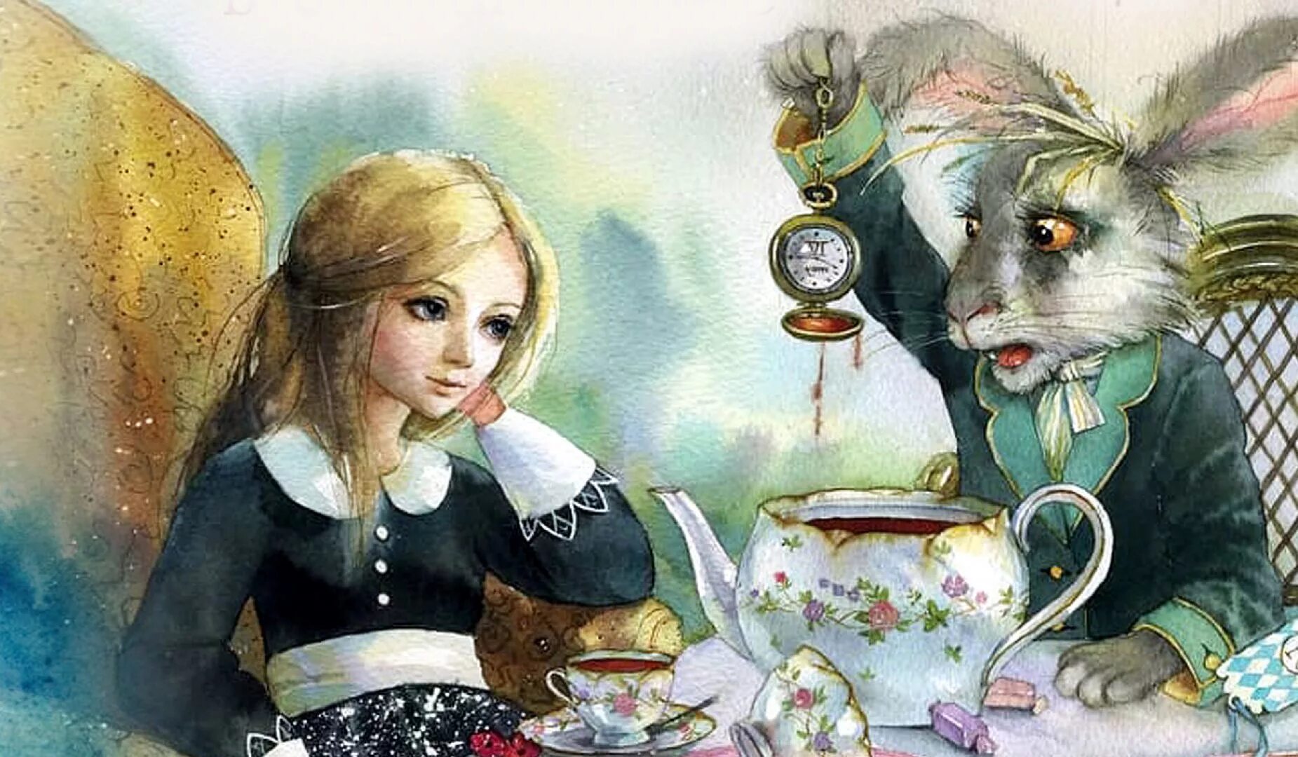 Скучаем алиса. Льюис Кэрролл Алиса в стране чудес чаепитие. Алиса Кэрролл Мартовский заяц. Приключения Алисы в стране чудес Чистотина.