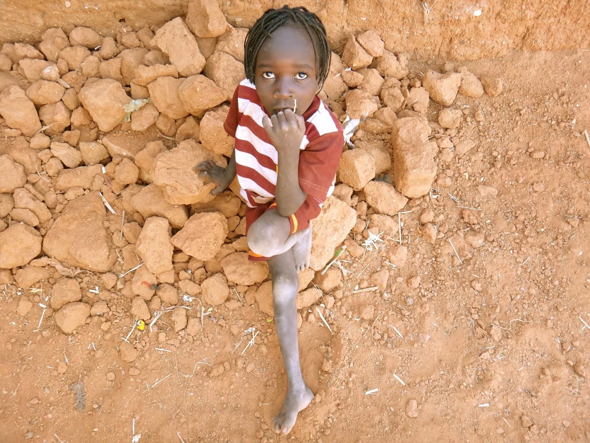 Африканские дети Голодные.