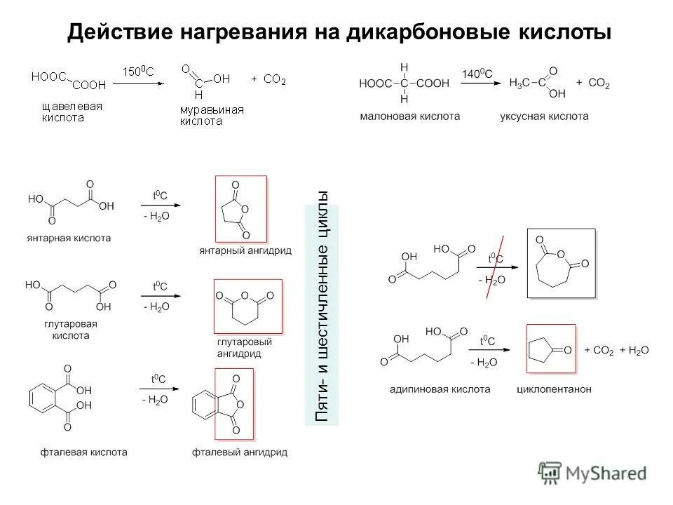 гамма оксимасляная кислота окисление. двухосновные карбоновые кислоты галогенангидрид. декарбоксилирование уксусной кислоты реакция. образование циклического ангидрида пентандиовой кислоты. окисление бета оксимасляной кислоты.