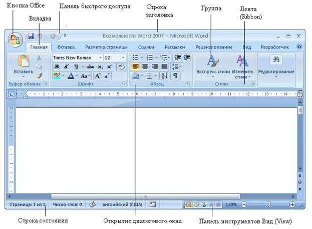Команда вкладка ленты